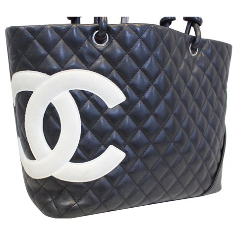 chanel cambon black tote|chanel grand shopping tote price.